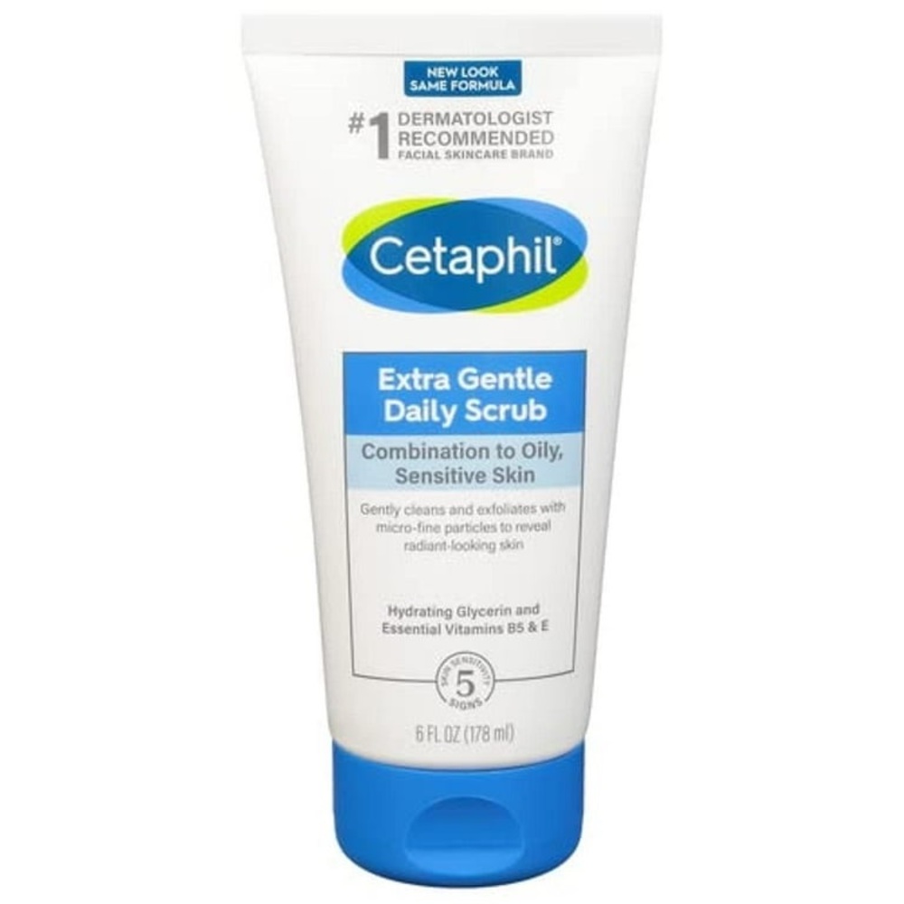 Cetaphil Extra Gentle Daily Face Scrub For All Skin Types, 6‎ Oz